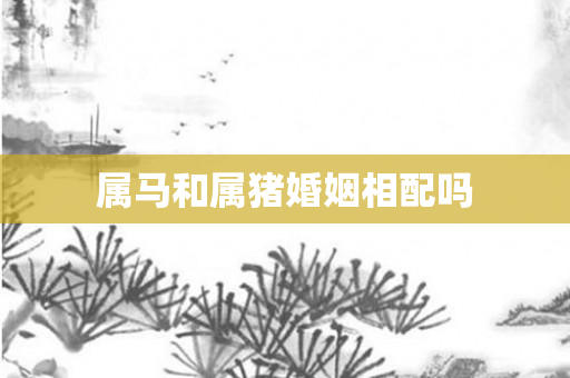 属马和属猪婚姻相配吗