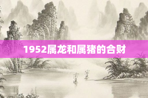 1952属龙和属猪的合财