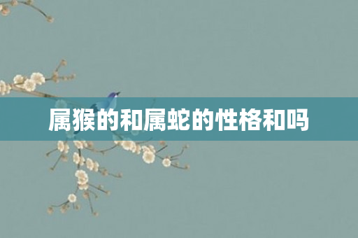属猴的和属蛇的性格和吗