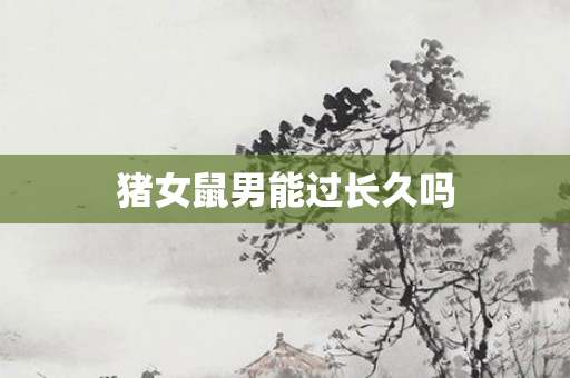 猪女鼠男能过长久吗