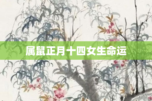 属鼠正月十四女生命运