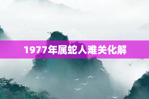 1977年属蛇人难关化解