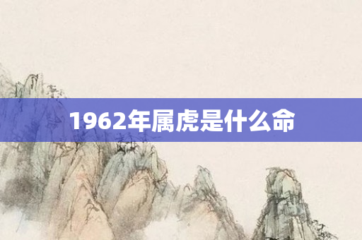 1962年属虎是什么命