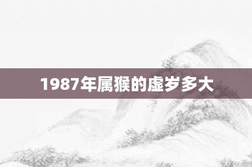 1987年属猴的虚岁多大