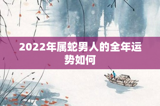 2022年属蛇男人的全年运势如何