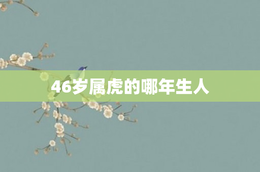 46岁属虎的哪年生人