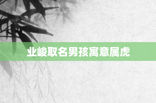业峻取名男孩寓意属虎
