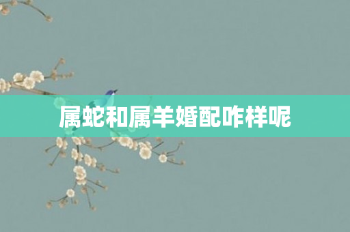 属蛇和属羊婚配咋样呢