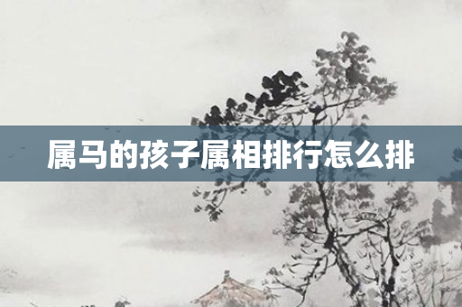 属马的孩子属相排行怎么排
