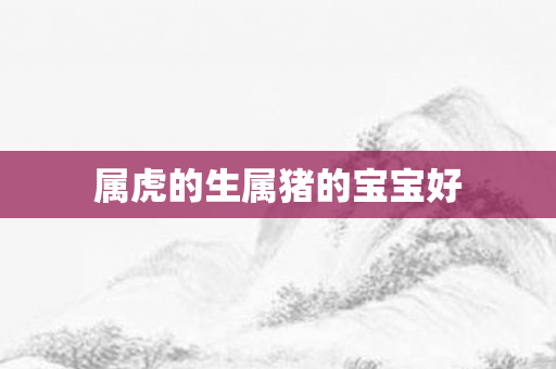 属虎的生属猪的宝宝好