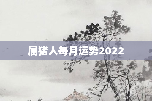 属猪人每月运势2022