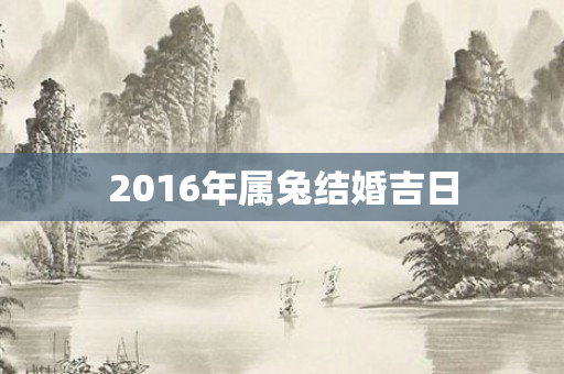 2016年属兔结婚吉日