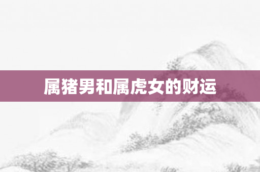 属猪男和属虎女的财运