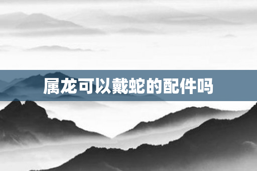 属龙可以戴蛇的配件吗