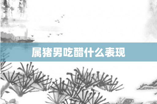 属猪男吃醋什么表现