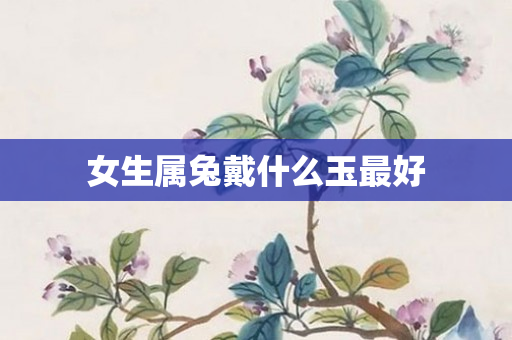女生属兔戴什么玉更好