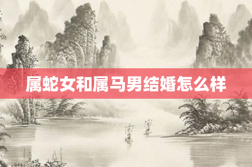 属蛇女和属马男结婚怎么样