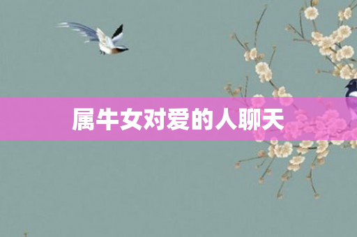 属牛女对爱的人聊天