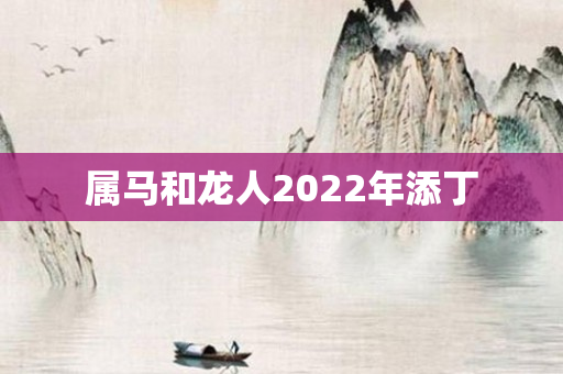 属马和龙人2022年添丁