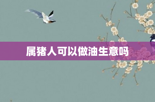属猪人可以做油生意吗