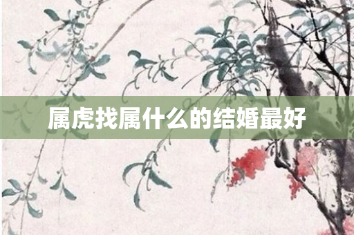属虎找属什么的结婚更好