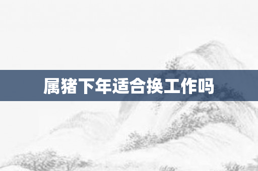 属猪下年适合换工作吗
