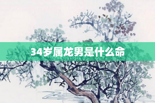34岁属龙男是什么命