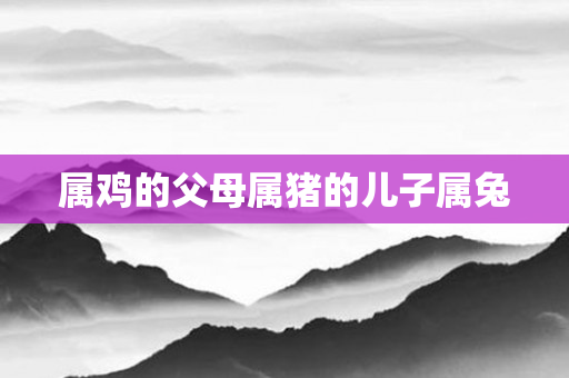 属鸡的父母属猪的儿子属兔