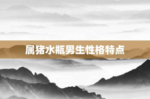 属猪水瓶男生性格特点