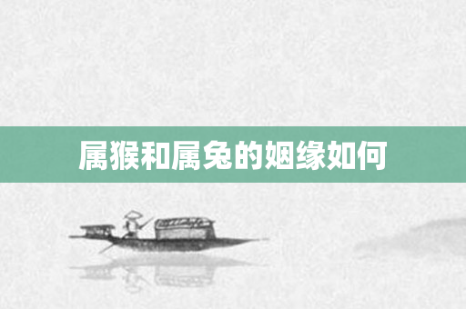 属猴和属兔的姻缘如何