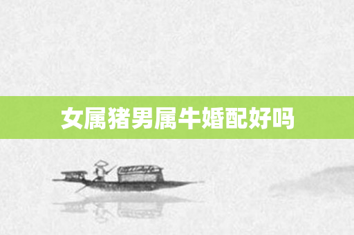 女属猪男属牛婚配好吗