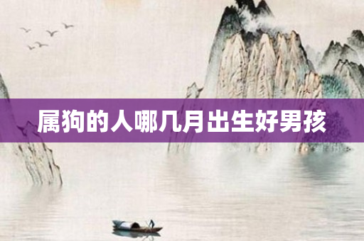 属狗的人哪几月出生好男孩
