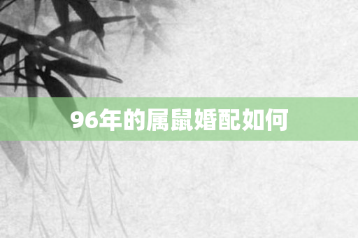 96年的属鼠婚配如何