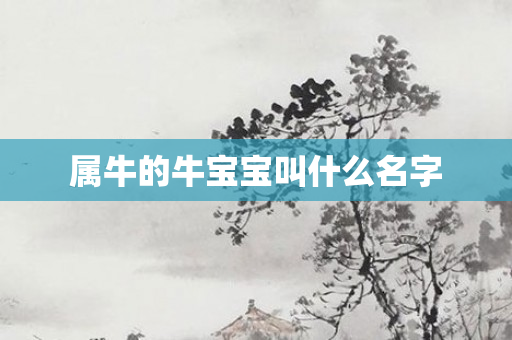 属牛的牛宝宝叫什么名字