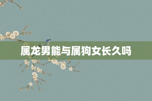 属龙男能与属狗女长久吗