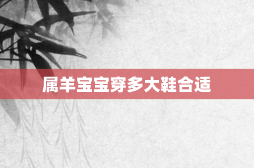 属羊宝宝穿多大鞋合适
