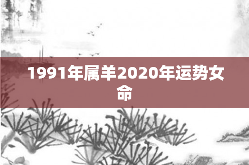 1991年属羊2020年运势女命
