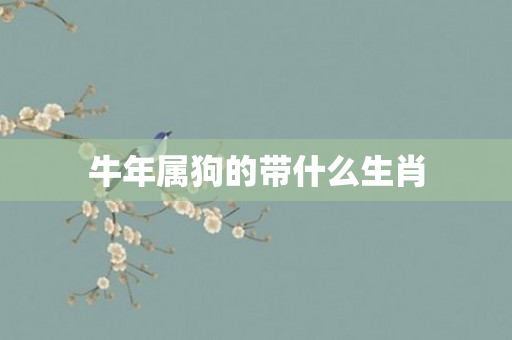 牛年属狗的带什么生肖