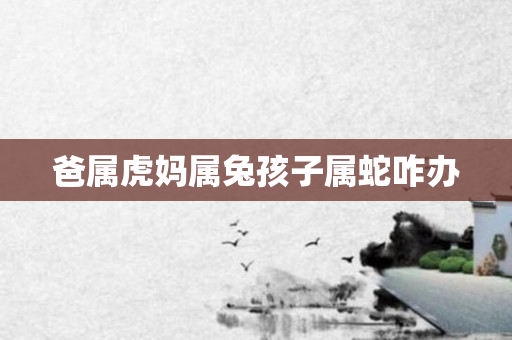 爸属虎妈属兔孩子属蛇咋办