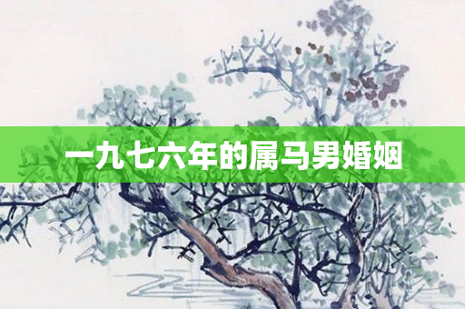 一九七六年的属马男婚姻