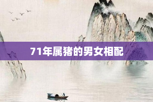 71年属猪的男女相配