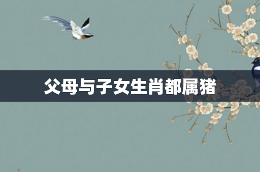 父母与子女生肖都属猪