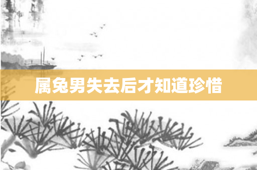 属兔男失去后才知道珍惜
