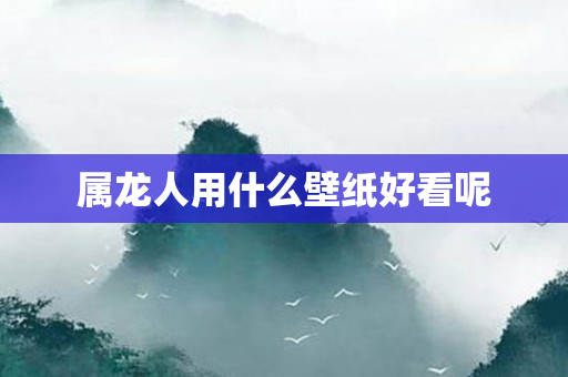 属龙人用什么壁纸好看呢