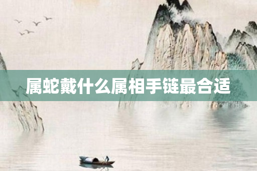 属蛇戴什么属相手链最合适