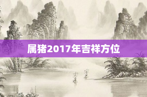 属猪2017年吉祥方位