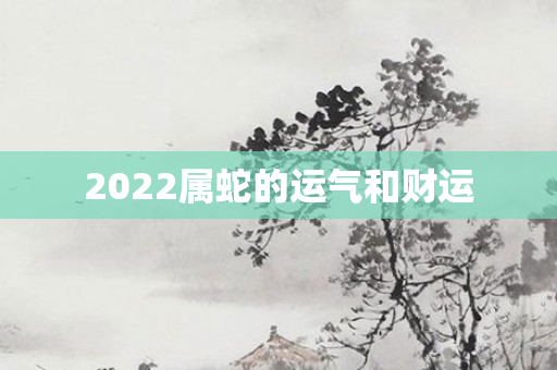 2022属蛇的运气和财运