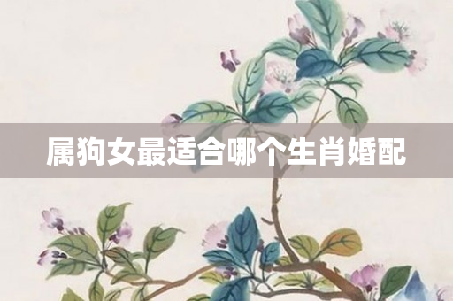 属狗女最适合哪个生肖婚配