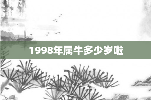 1998年属牛多少岁啦
