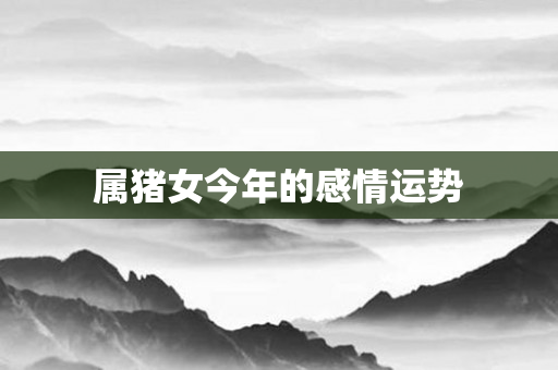 属猪女今年的感情运势